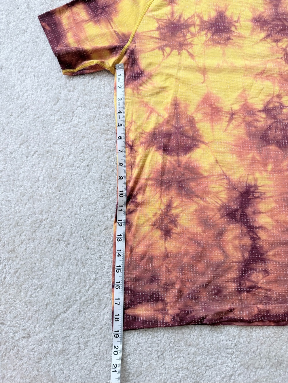 Lululemon Metal Vent Tech 2.0 XStatic Tie Dye Short Sleeve Shirt XL Orange Brown - Picture 4 of 10